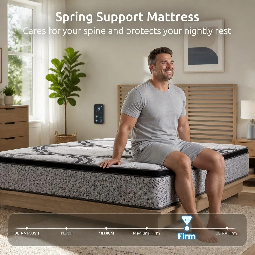 Queen Mattress 34cm Hybrid Pocket Spring with 5-Zone Support