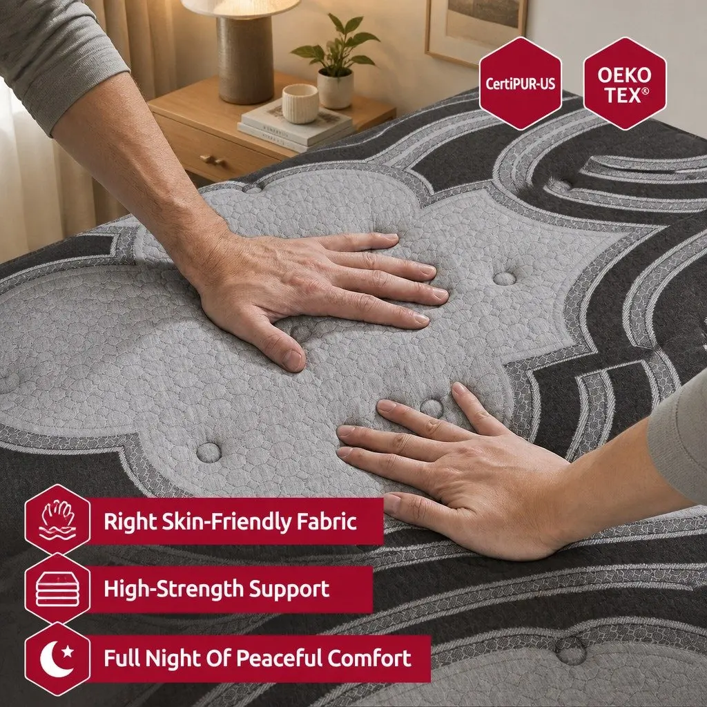 Queen Mattress 34cm Hybrid Pocket Spring with 5-Zone Support