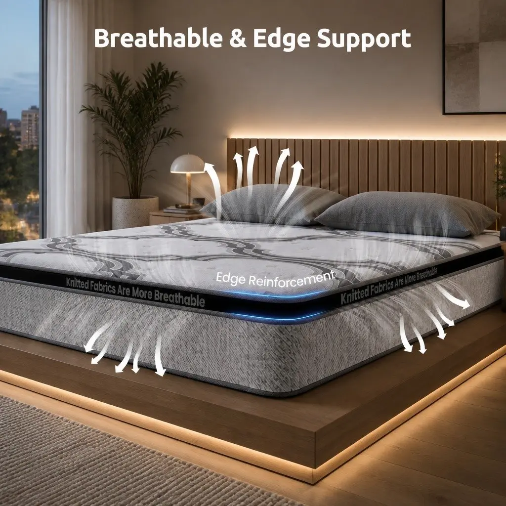 Queen Mattress 34cm Hybrid Pocket Spring with 5-Zone Support