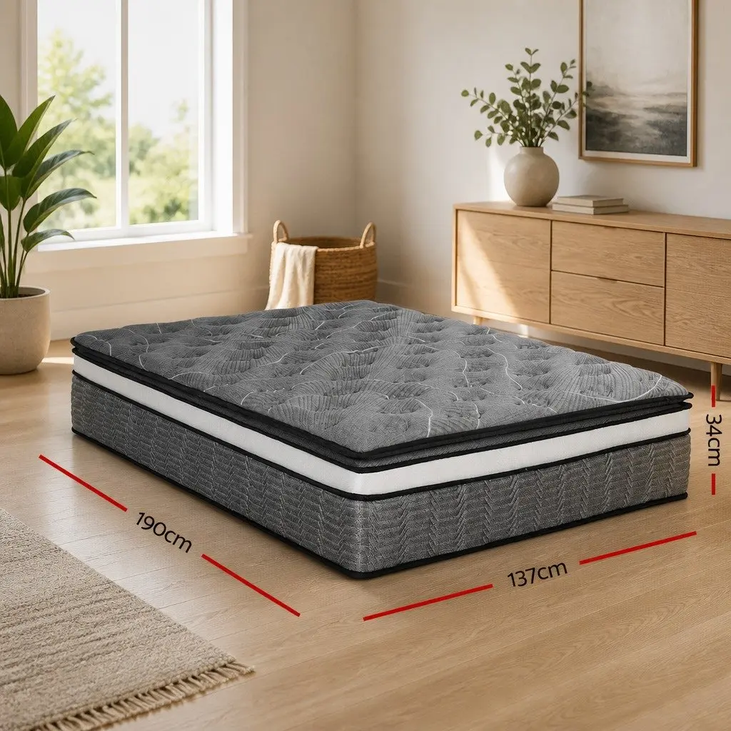 Double Pocket Spring Mattress 34cm Medium Firm Comfort