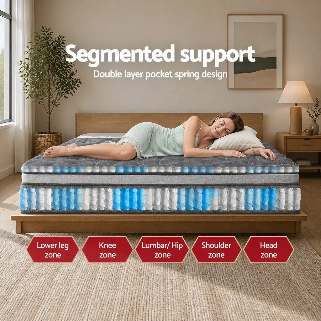 Double Pocket Spring Mattress 34cm Medium Firm Comfort