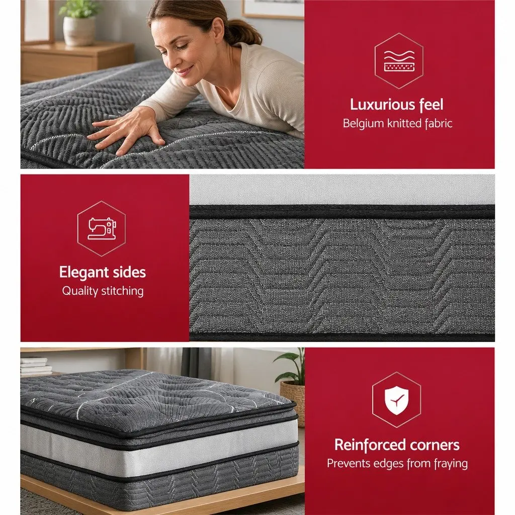 Double Pocket Spring Mattress 34cm Medium Firm Comfort