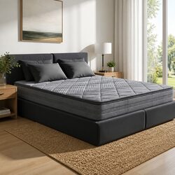 Queen Mattress 18cm Pillow Top in Grey for Cozy Comfort