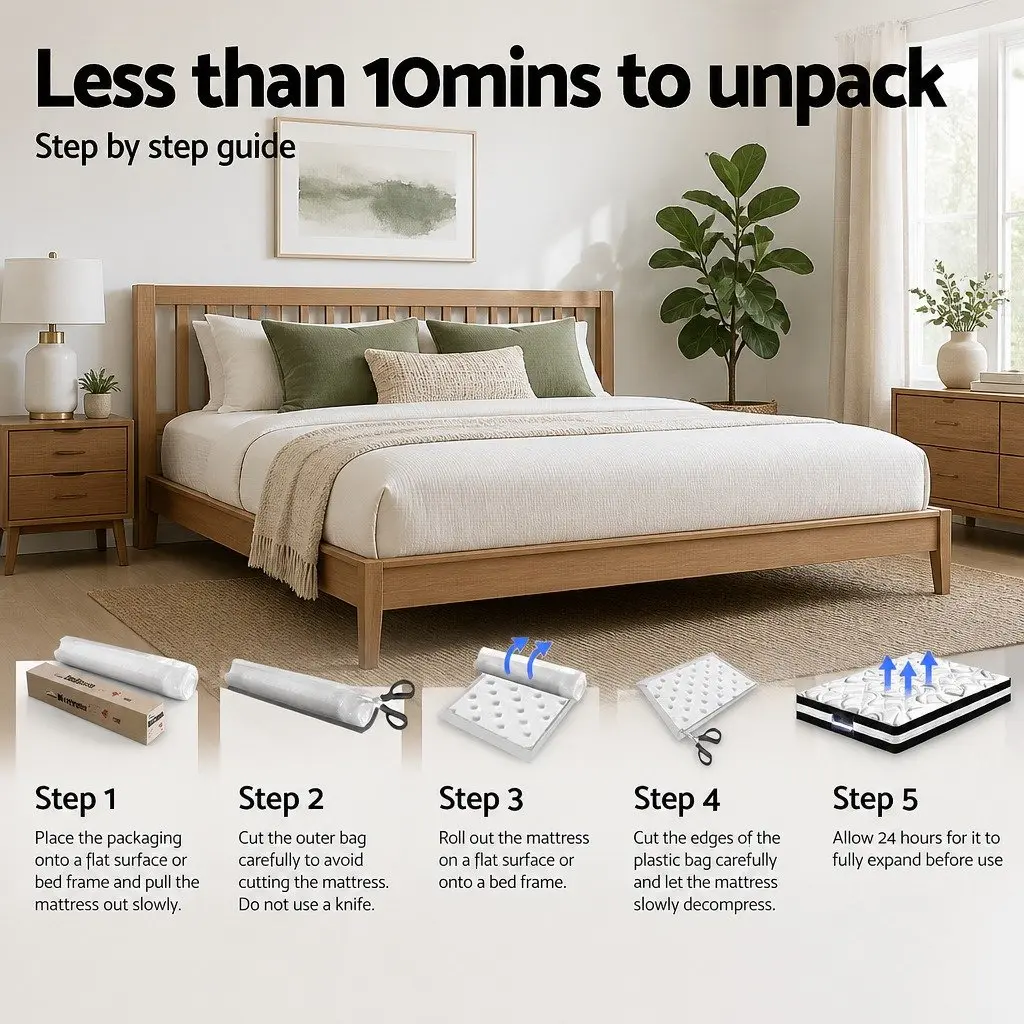 King Single Mattress with Pillow Top Medium Firm Grey