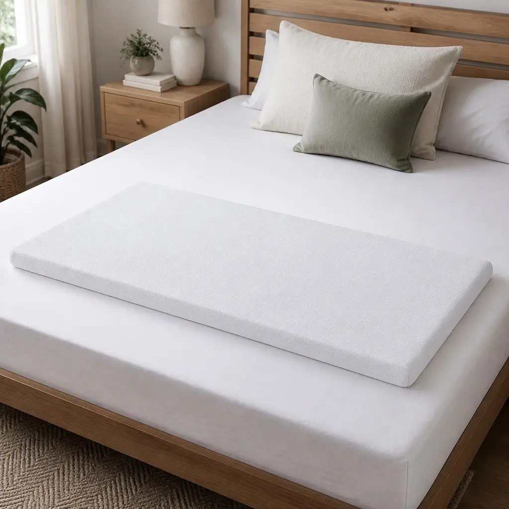 Memory Foam Mattress Topper 8cm Double Gel Egg Crate Bamboo Cover