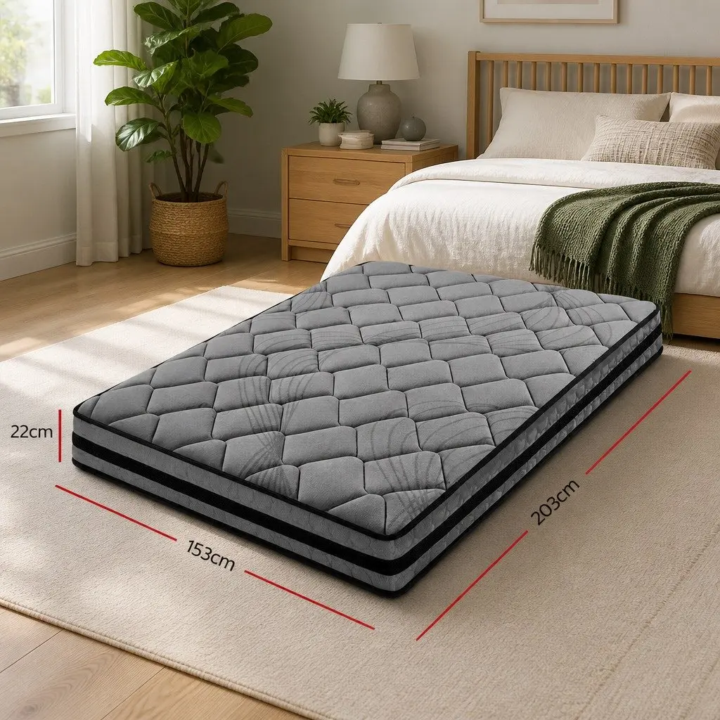 Queen Mattress 22cm Medium Firm Pocket Springs
