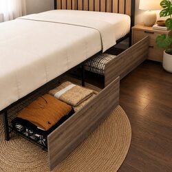 Sturdy Metal Under Bed Trundle Drawers for Storage