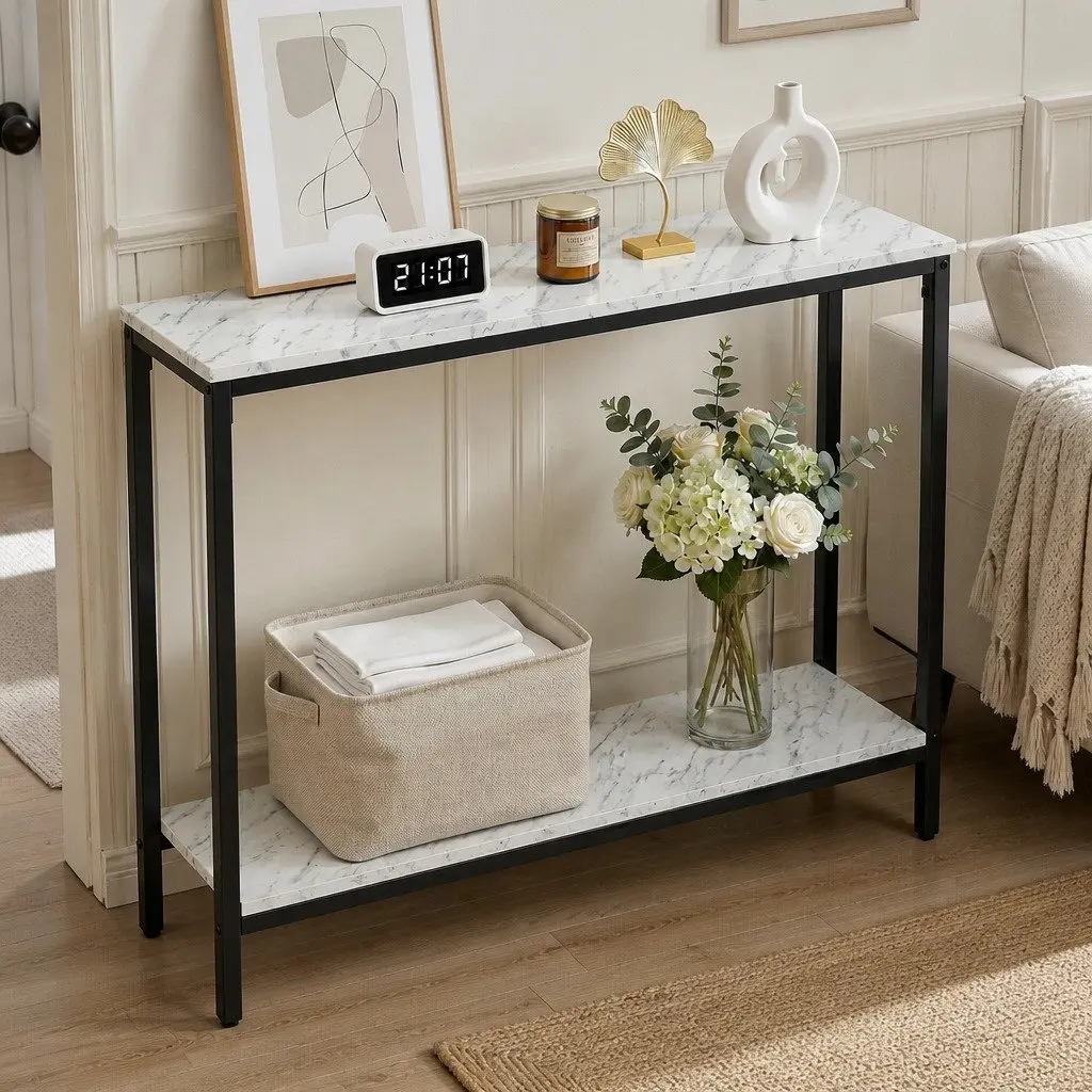 2-Tier Console Table for Entryway and Living Room
