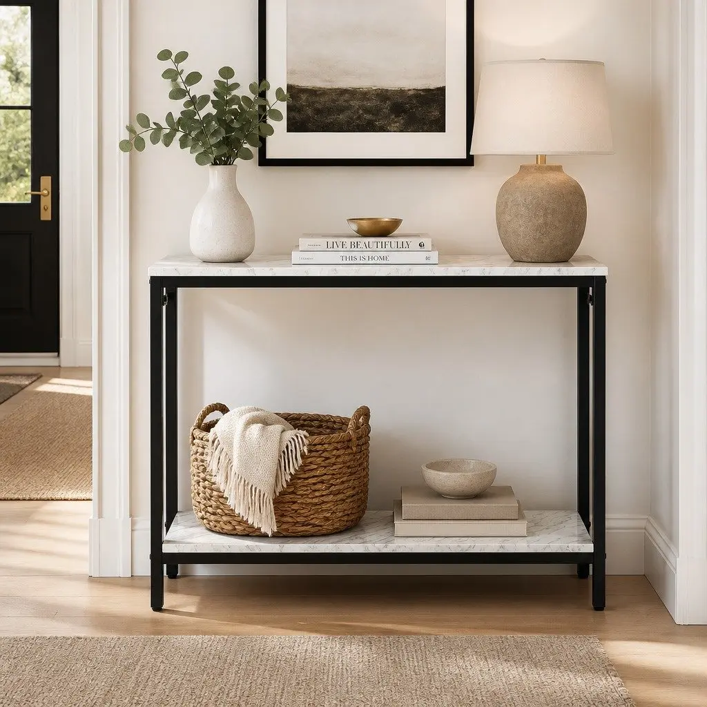 2-Tier Console Table for Entryway and Living Room