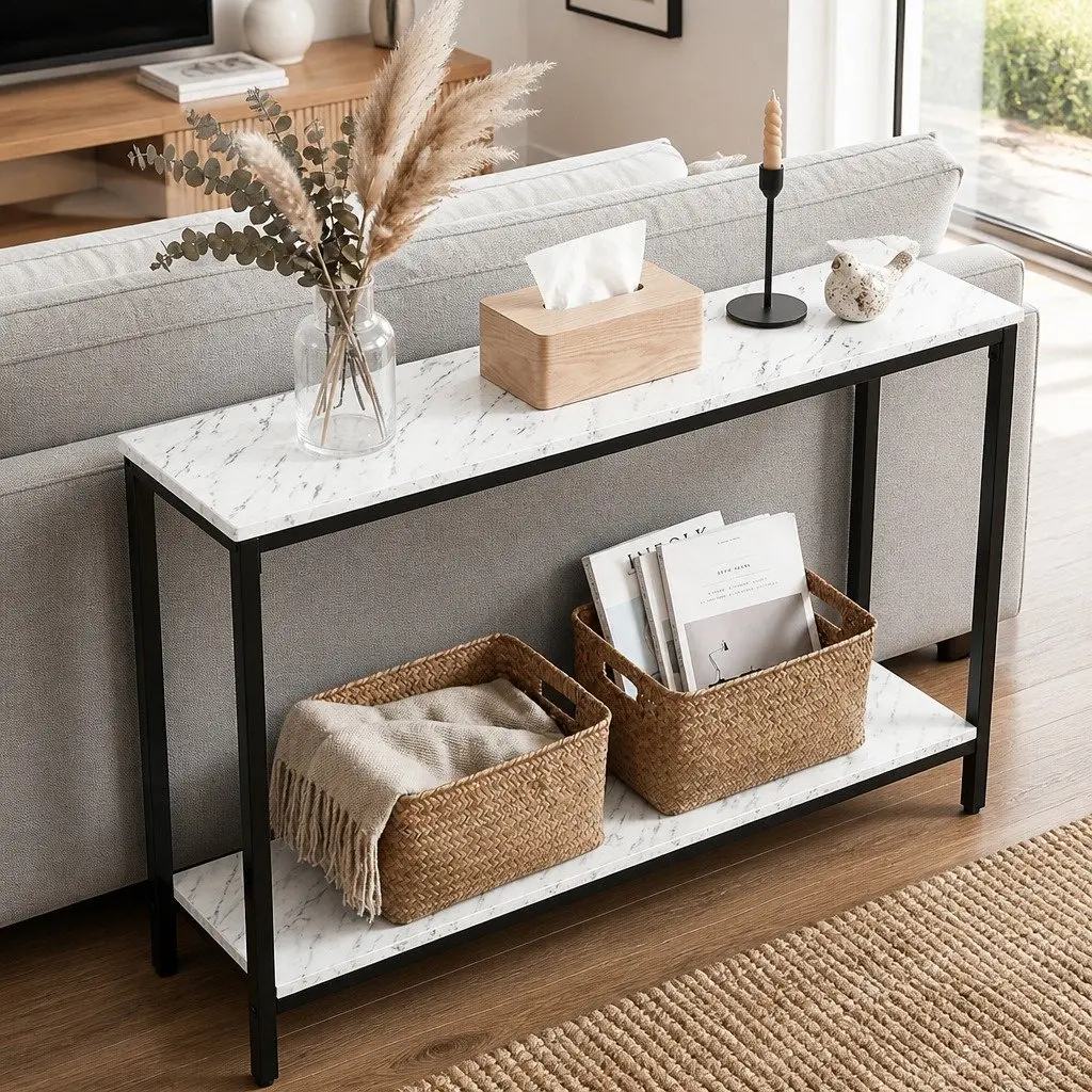 2-Tier Console Table for Entryway and Living Room
