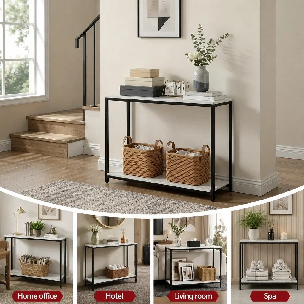 2-Tier Console Table for Entryway and Living Room