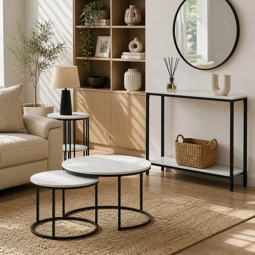 2-Tier Console Table for Entryway and Living Room