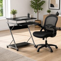 Inviting Computer Desk and Office Chair Set with Tray