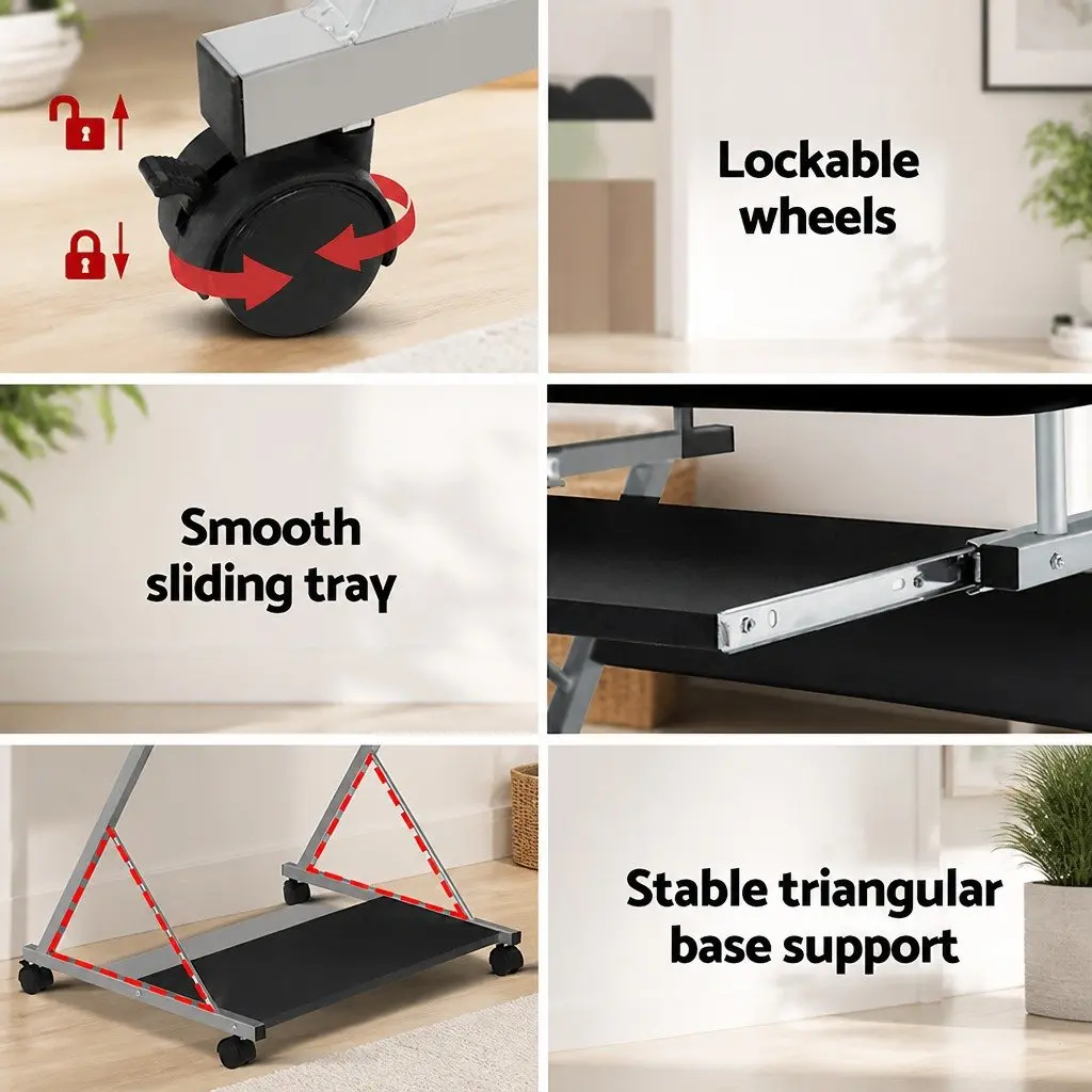 Black Computer Desk and Office Chair Set