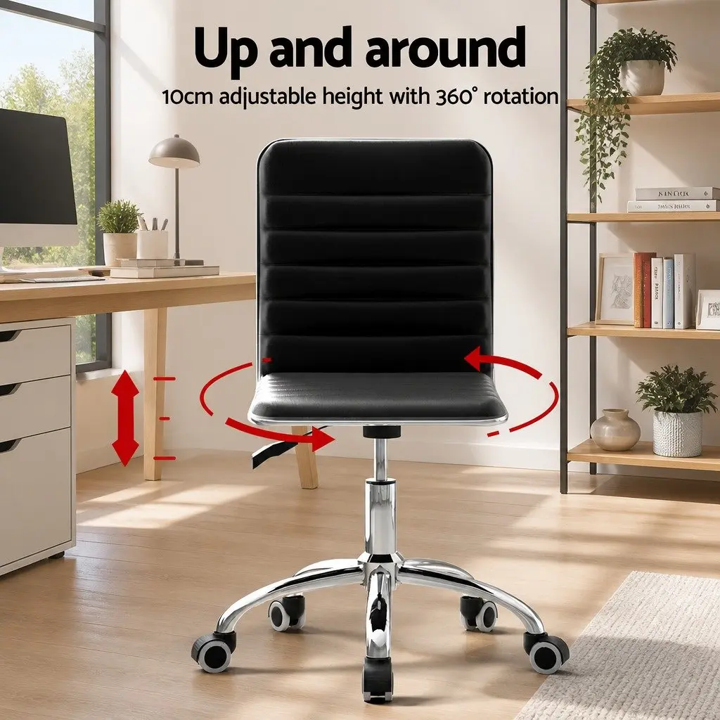 Black Computer Desk and Office Chair Set