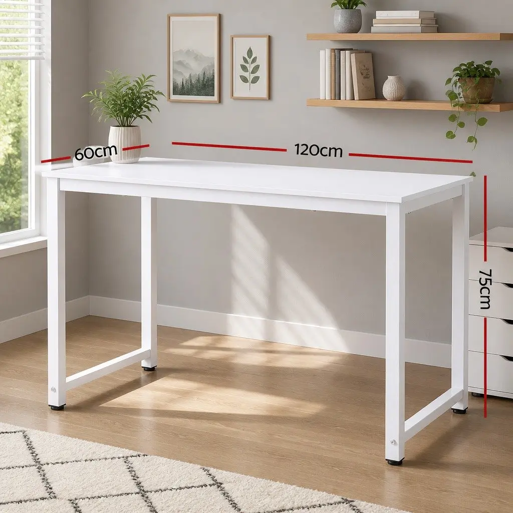 White 120CM Computer Desk for Home Office