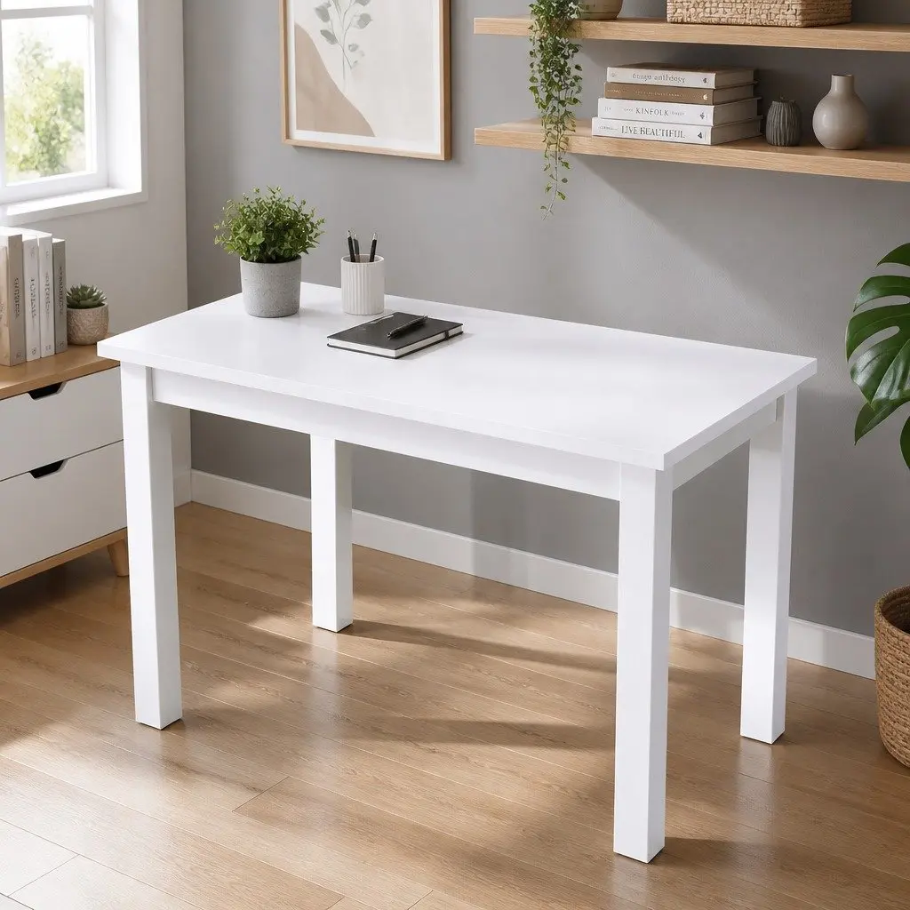 White 120CM Computer Desk for Home Office
