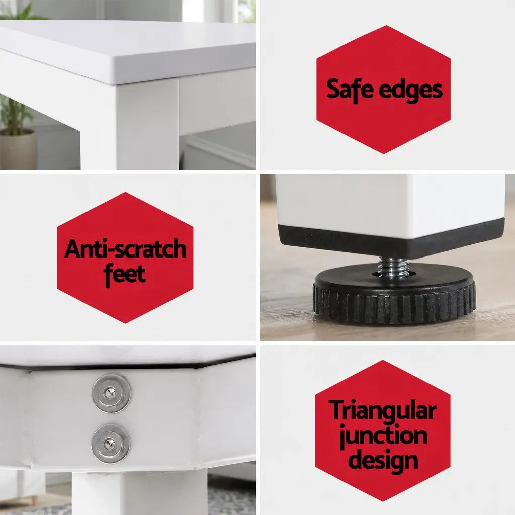 White 120CM Computer Desk for Home Office