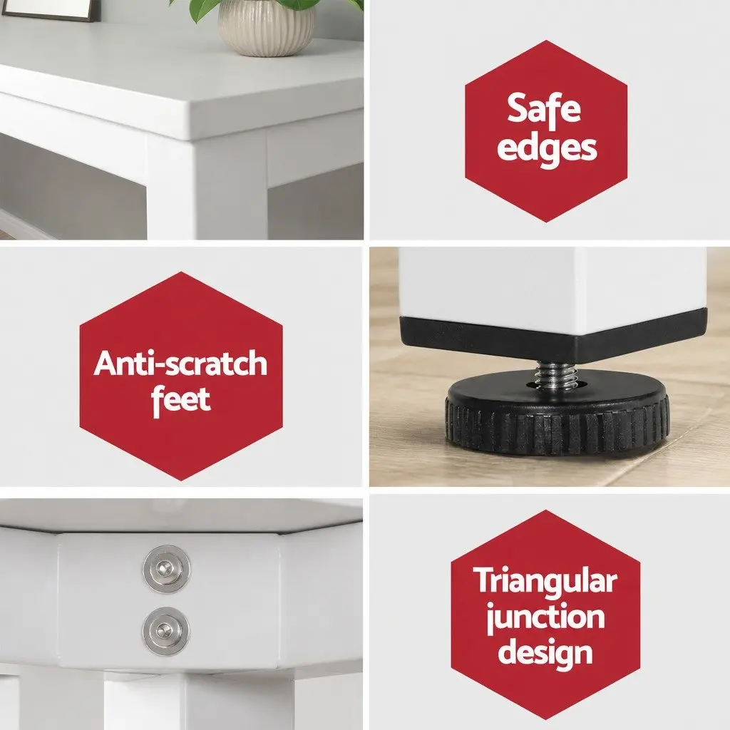 White 120CM Computer Desk for Home Office