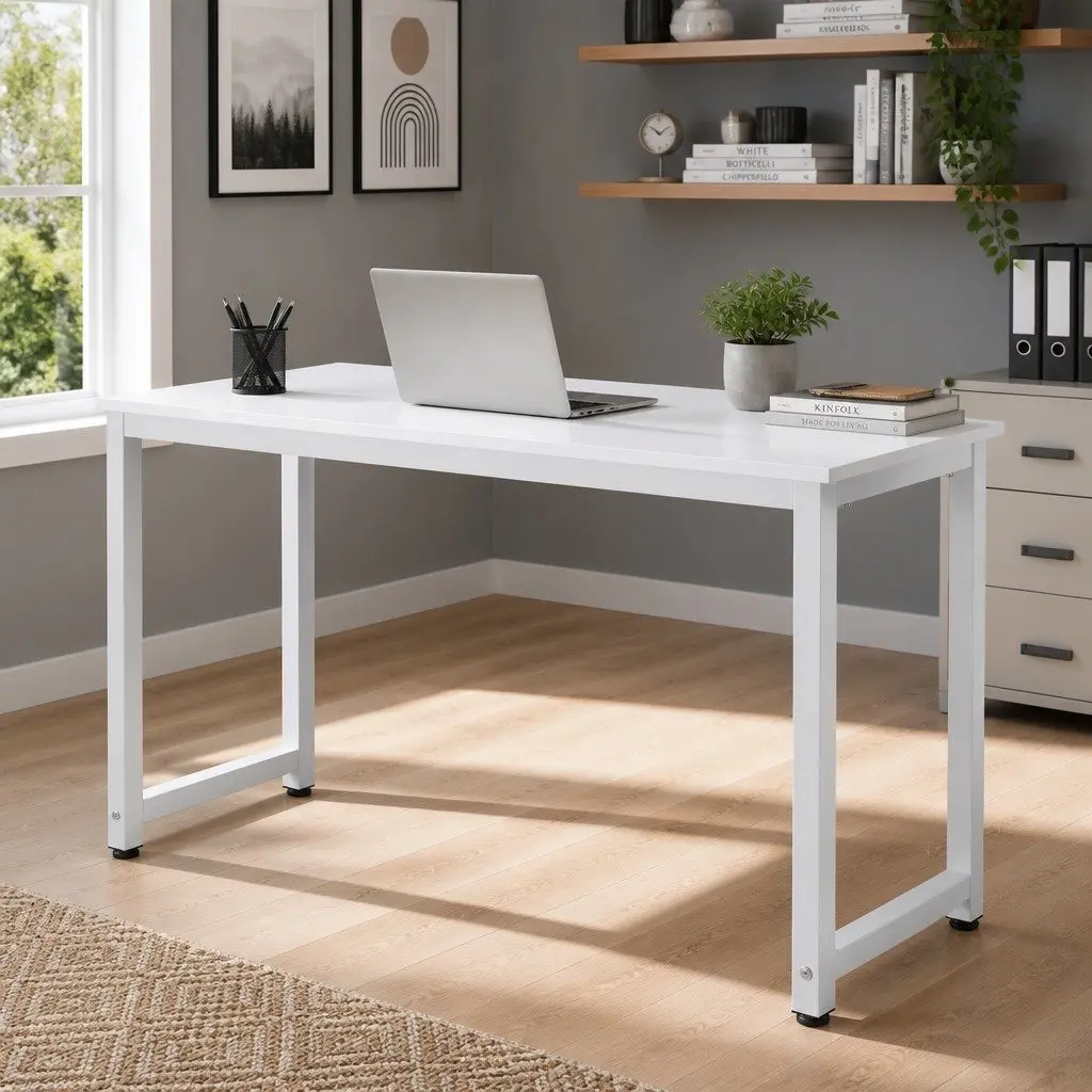 White 120CM Computer Desk for Home Office