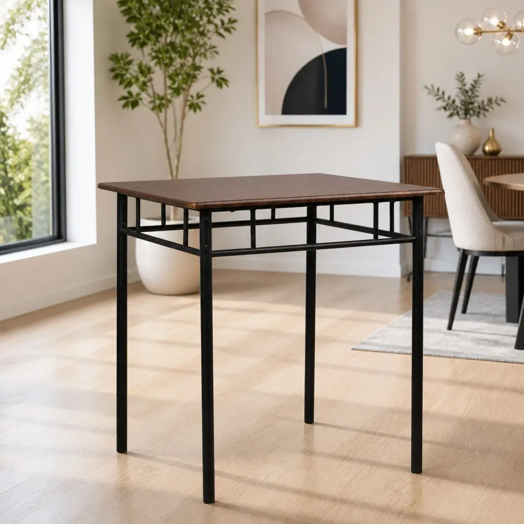 Walnut Dining Table and Chairs Set for 3