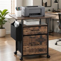 Warm Mobile Filing Cabinet with 60cm Printer Stand