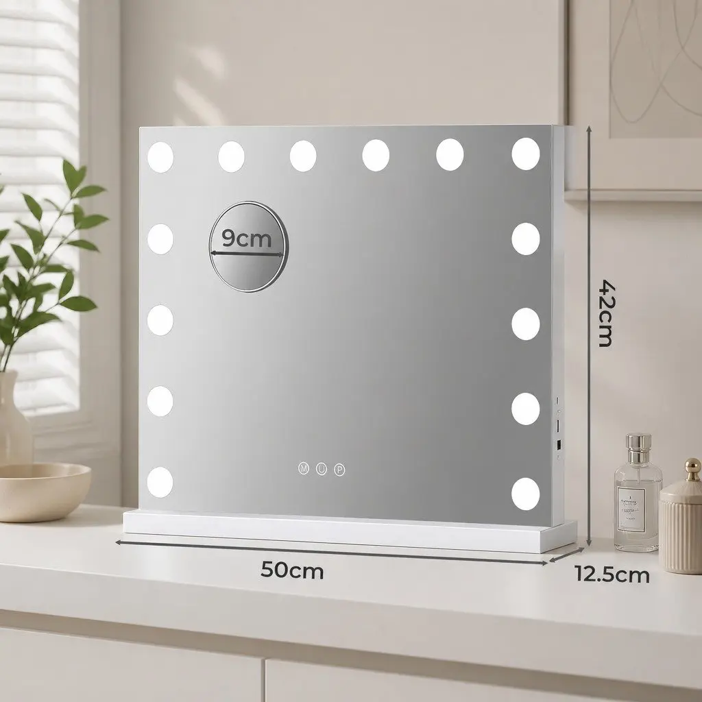 LED Vanity Makeup Mirror with 10x Magnifier