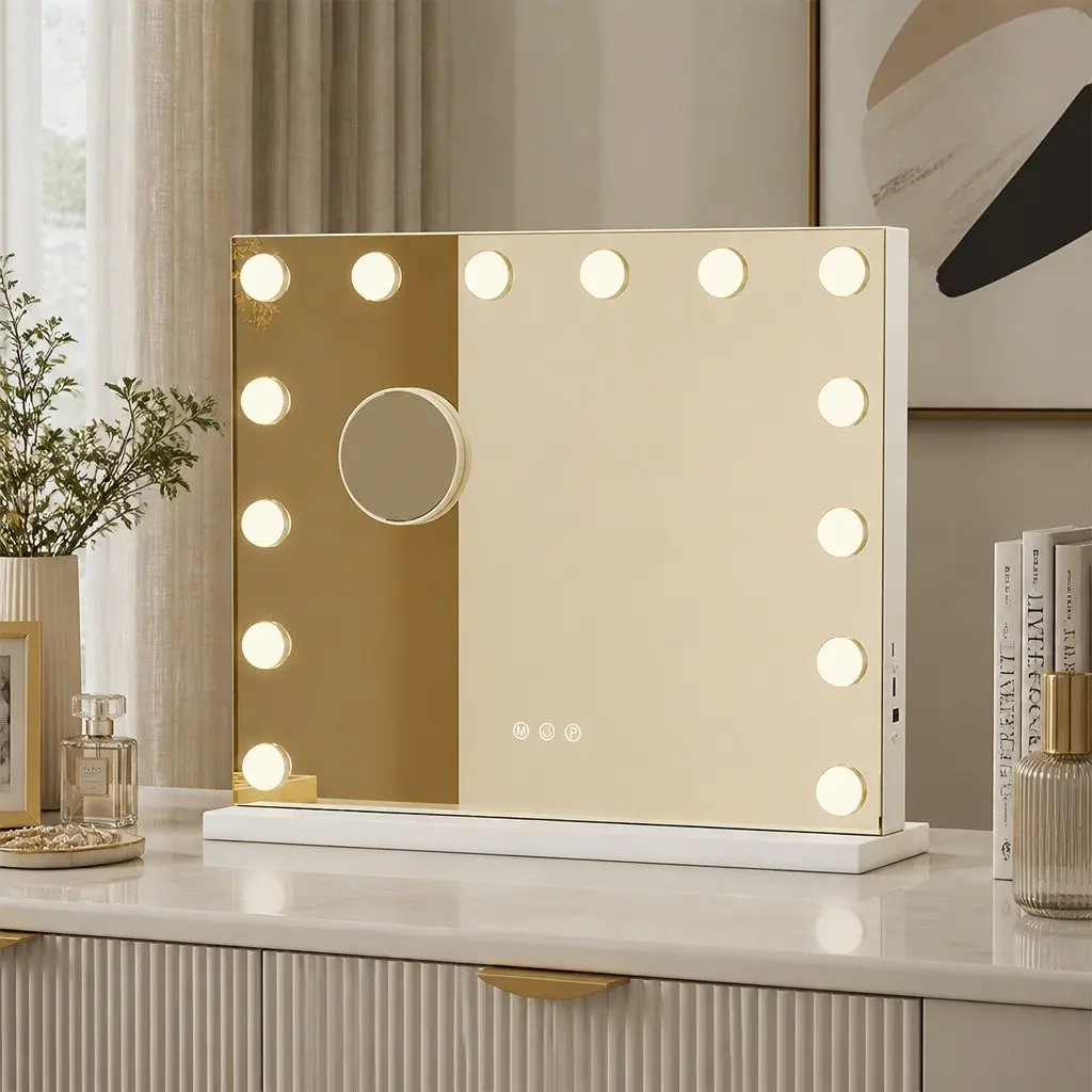 LED Vanity Makeup Mirror with 10x Magnifier