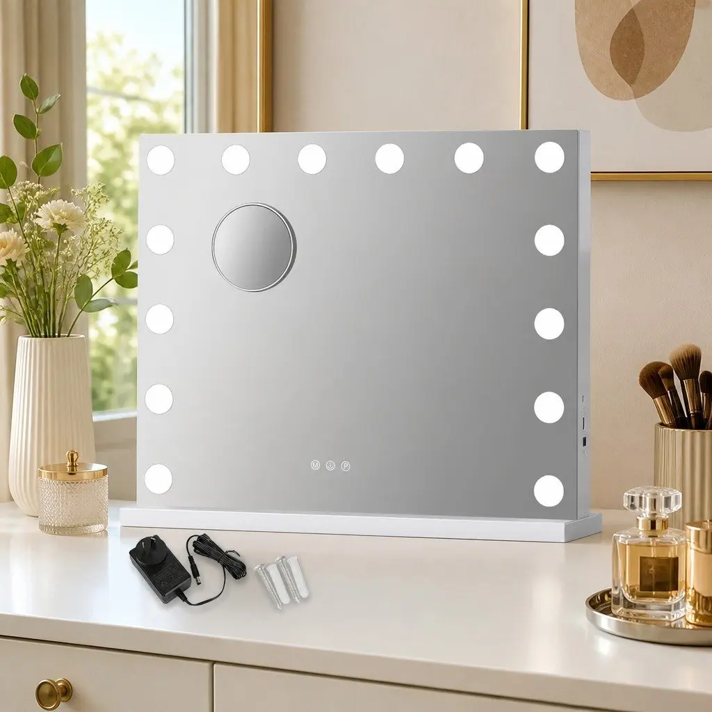 LED Vanity Makeup Mirror with 10x Magnifier