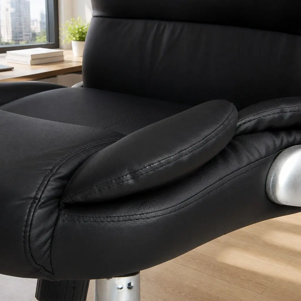 8 Point Massage Office Chair High Back PU Leather Vibration Black Work