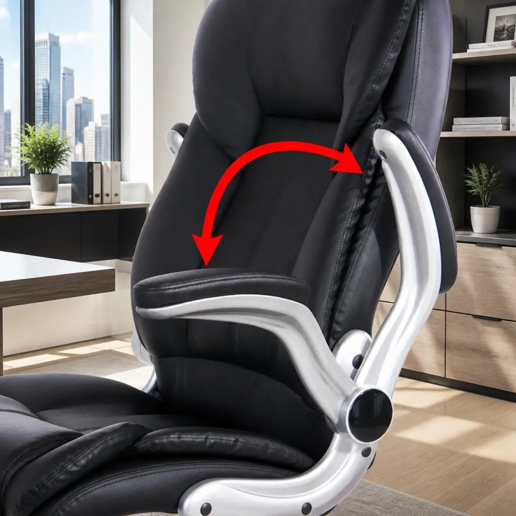 8 Point Massage Office Chair High Back PU Leather Vibration Black Work