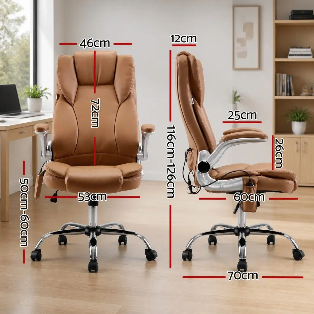 8 Point Massage Office Chair High Back Recliner