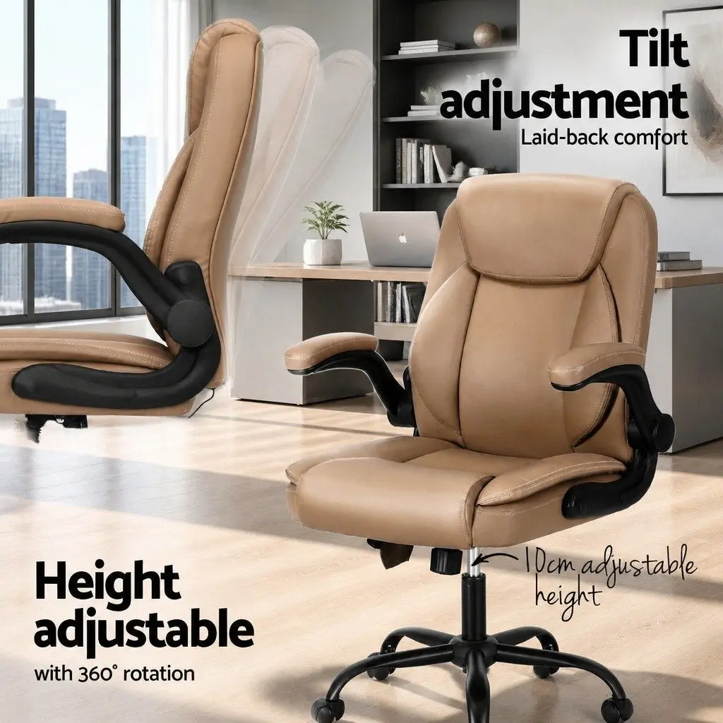 Mid Back Massage Office Chair with Vibration and Swivel