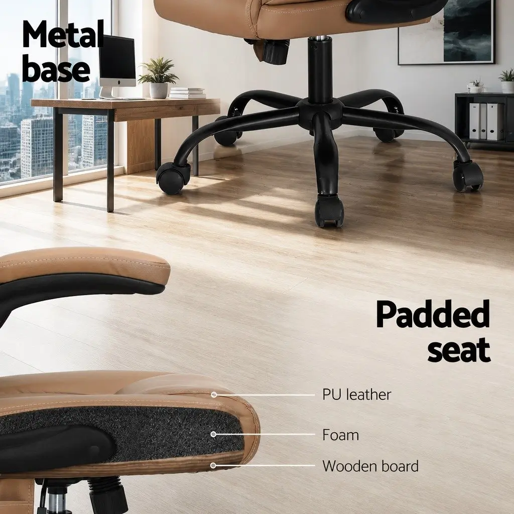 Mid Back Massage Office Chair with Vibration and Swivel