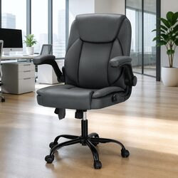 Comfortable Grey Leather Massage Office Chair