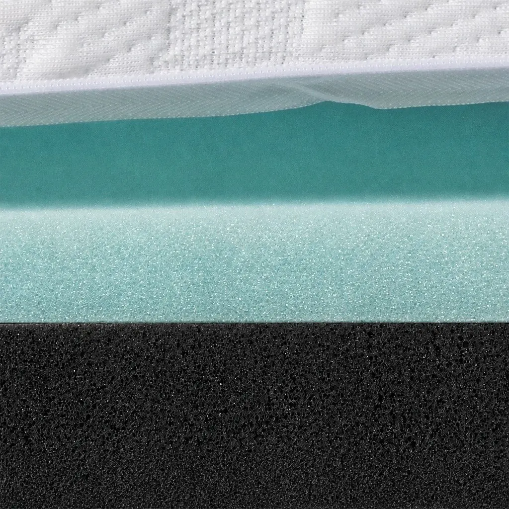 Memory Foam Mattress Topper Double Bed Dual-Layer Cooling Gel Bamboo Charcoal