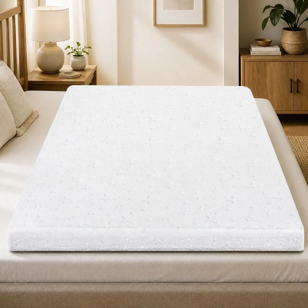 Memory Foam Mattress Topper Dual-Sided King 5cm Gel Bamboo Charcoal