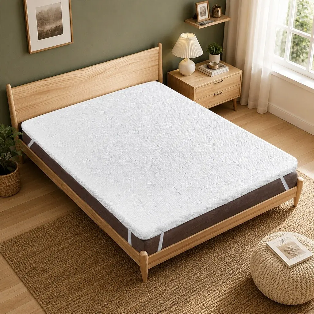 Memory Foam Mattress Topper Dual-Sided King 5cm Gel Bamboo Charcoal