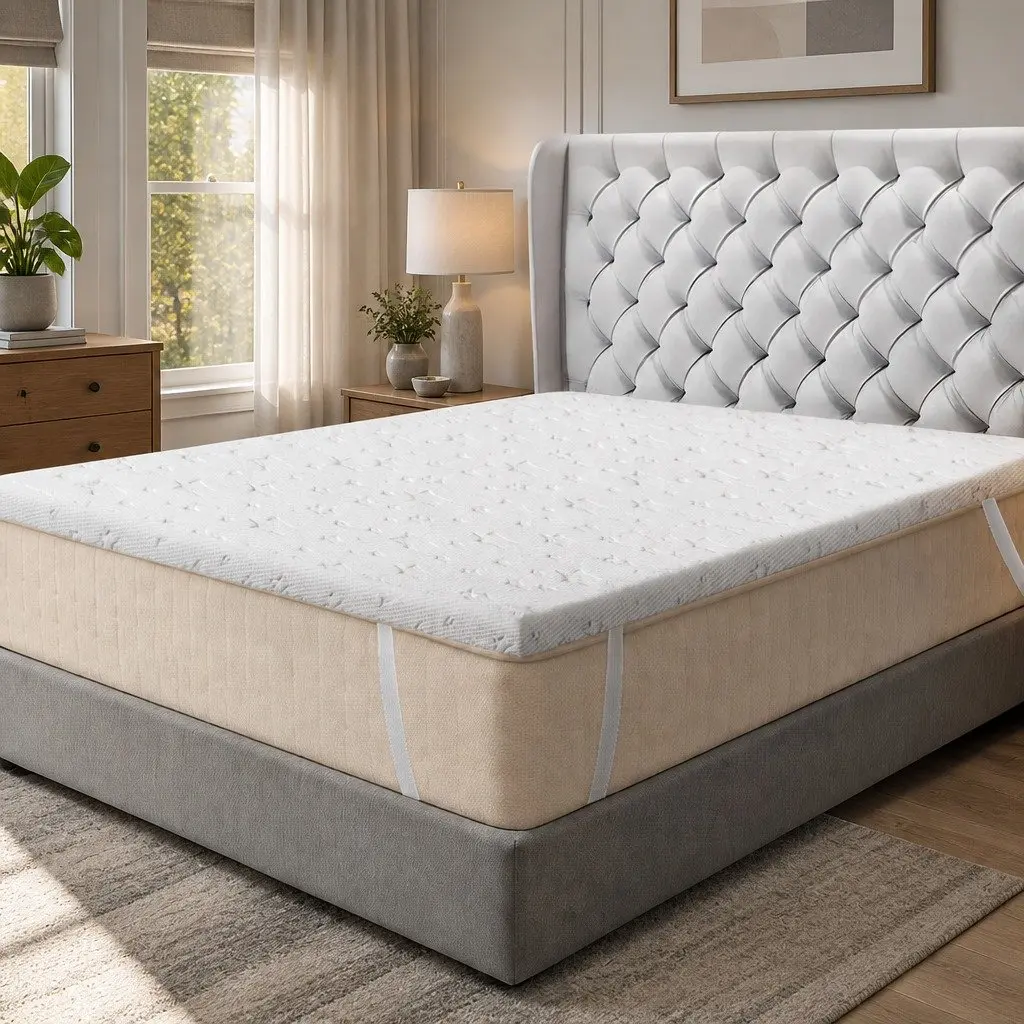 Memory Foam Mattress Topper Dual-Sided King 5cm Gel Bamboo Charcoal