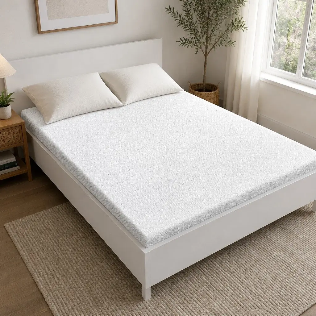 Memory Foam Mattress Topper Dual-Sided King 5cm Gel Bamboo Charcoal