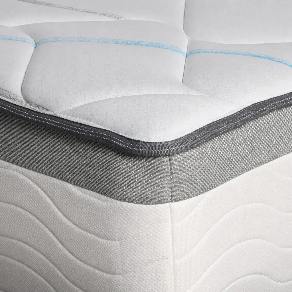 Double Pocket Spring Mattress Medium Firm 25cm Thick Knitted Fabric White
