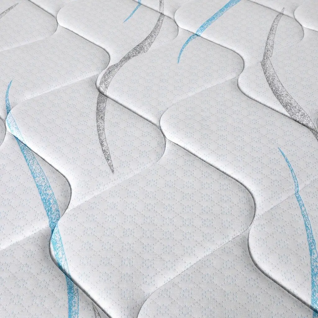 King Single Spring Mattress 25cm Pocket Coil Medium Firm Support Knitted Fabric