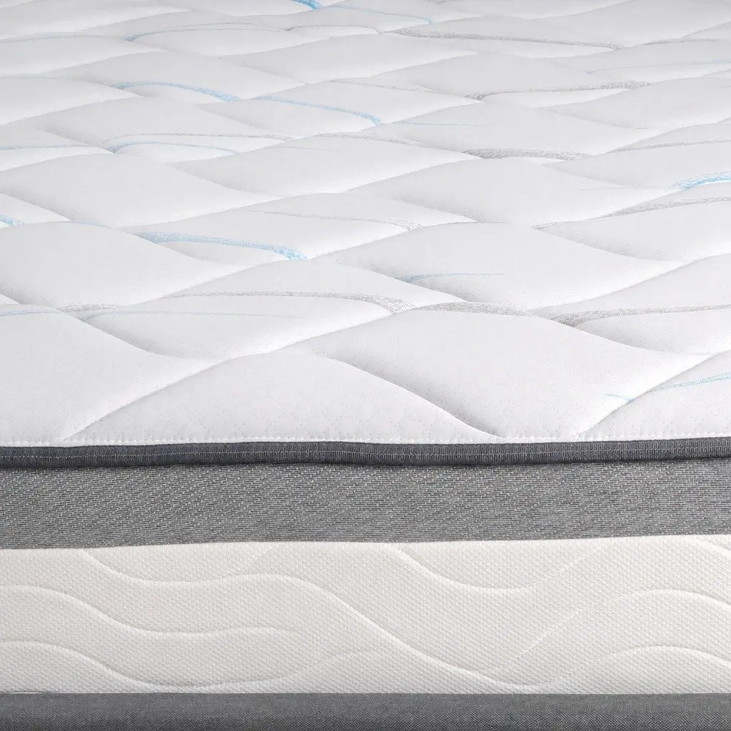 Queen Spring Mattress 25cm Pocket Coil Bed Hypoallergenic Comfort Support