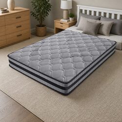 Comfortable Double Pocket Spring Mattress with 5-Zone Support