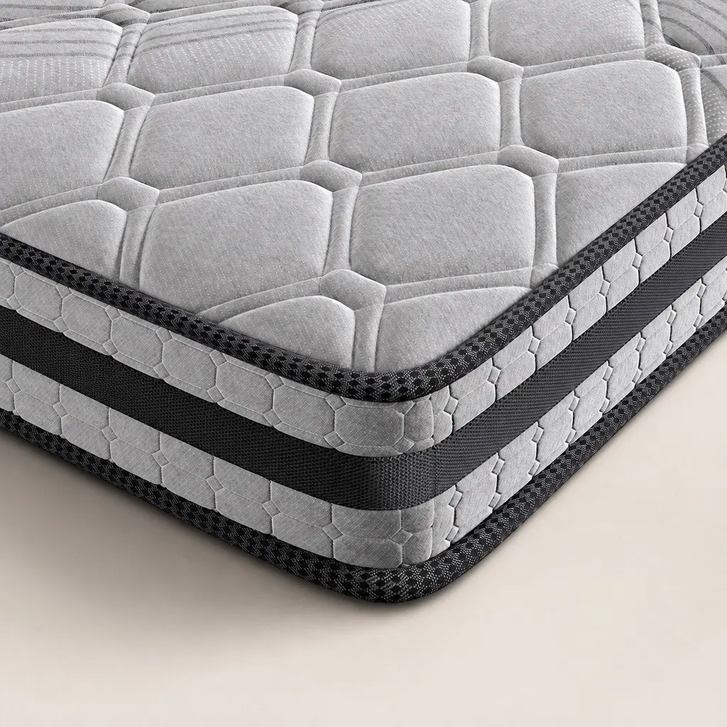 King Single Spring Mattress Pocket Coil Bed Medium Firm 5-Zone Sleep Support