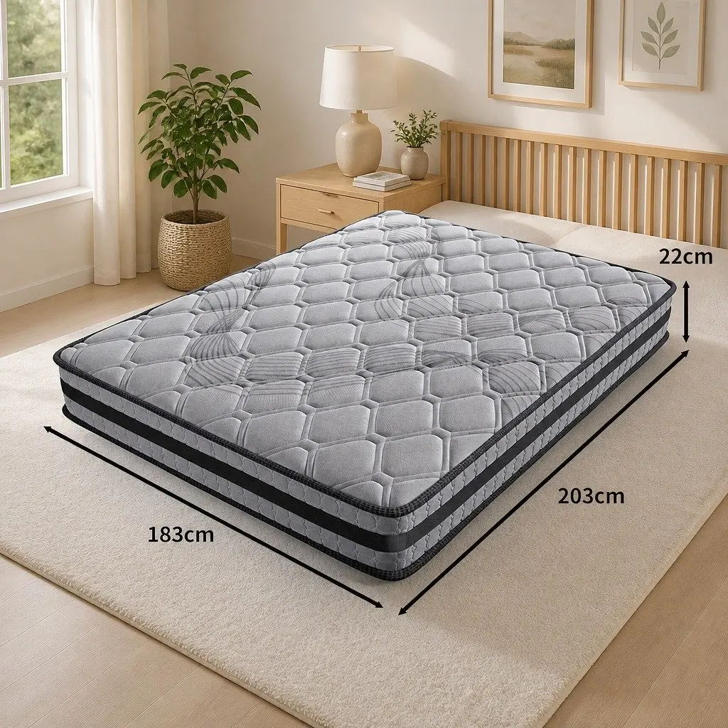 King Spring Mattress Pocket Egg 5-Zone Medium Firm Comfort