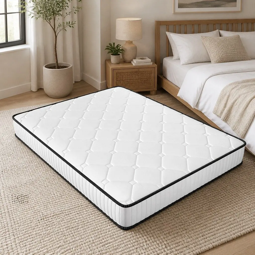 Queen Spring Mattress Pocket Tight Support Comfort Sleep 203x153cm Polyester