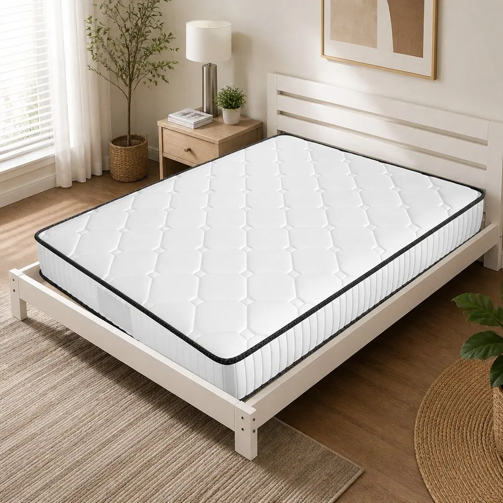 Queen Spring Mattress Pocket Tight Support Comfort Sleep 203x153cm Polyester