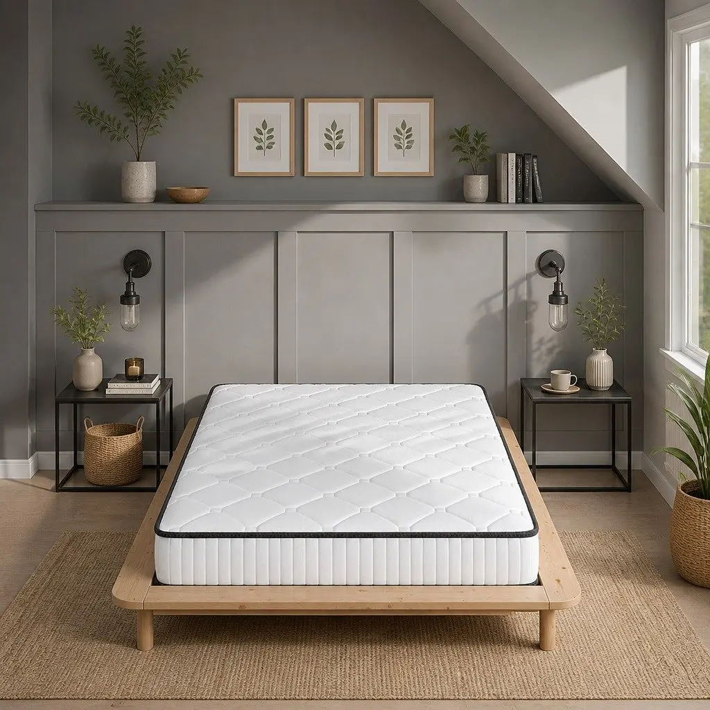 Queen Spring Mattress Pocket Tight Support Comfort Sleep 203x153cm Polyester