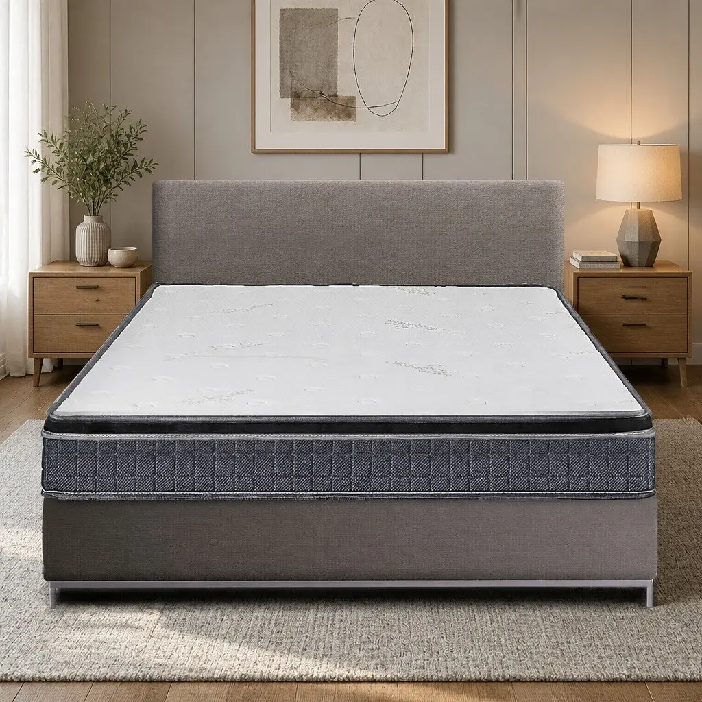 King Single Bonnell Spring Mattress Vacuum Packed Box Bed Comfort Support